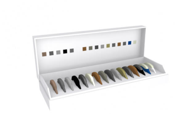 mostruário de cores